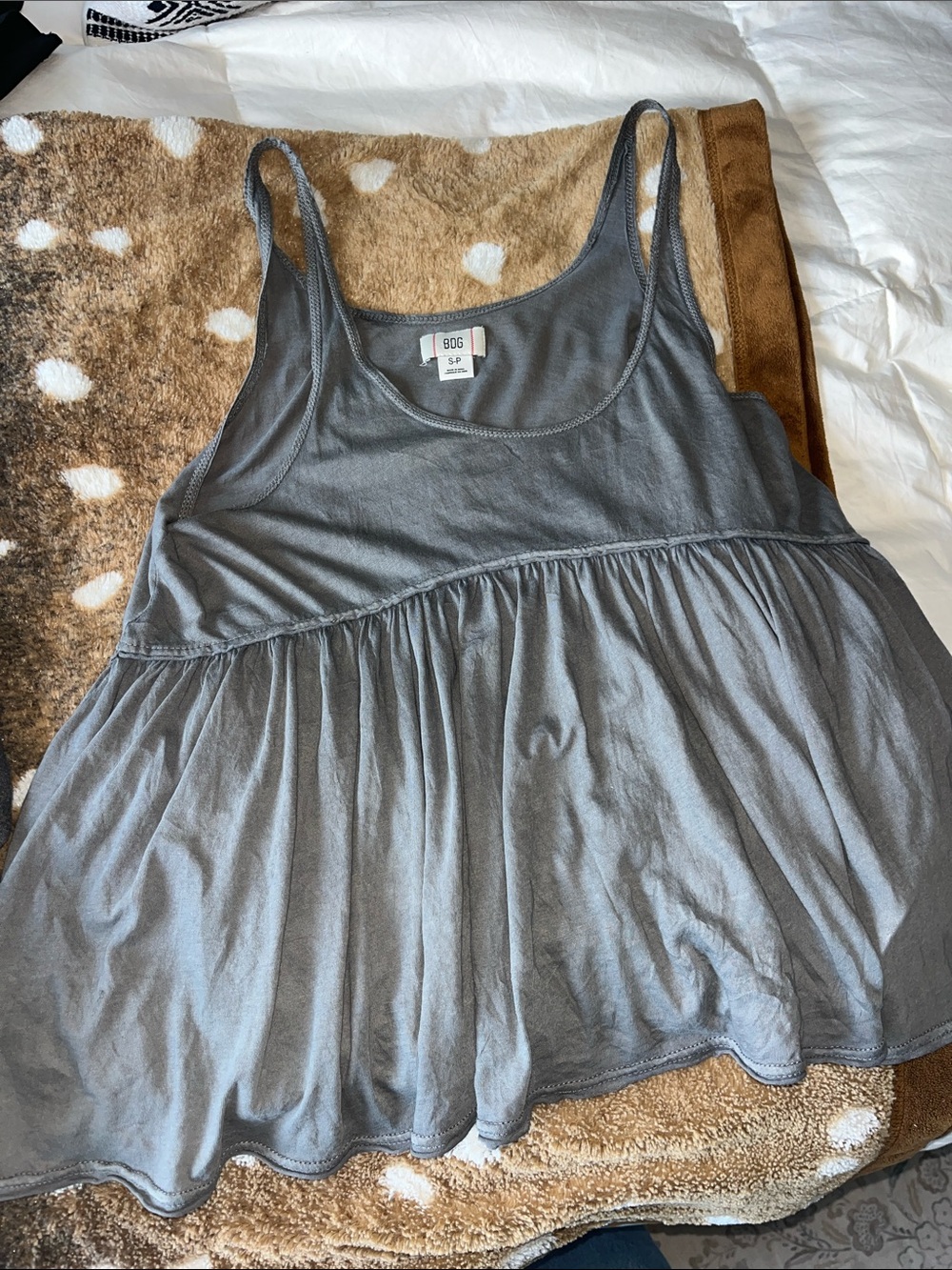 Urban Outfitters BDG babydoll tunic tank top Gray